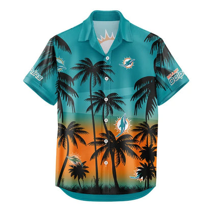 LIMITED EDITION - NEW CUSTOMIZED NFL19 MDP MIAMI DOLPHINS UNISEX HAWAIIAN SHIRT & SHORTS SET
