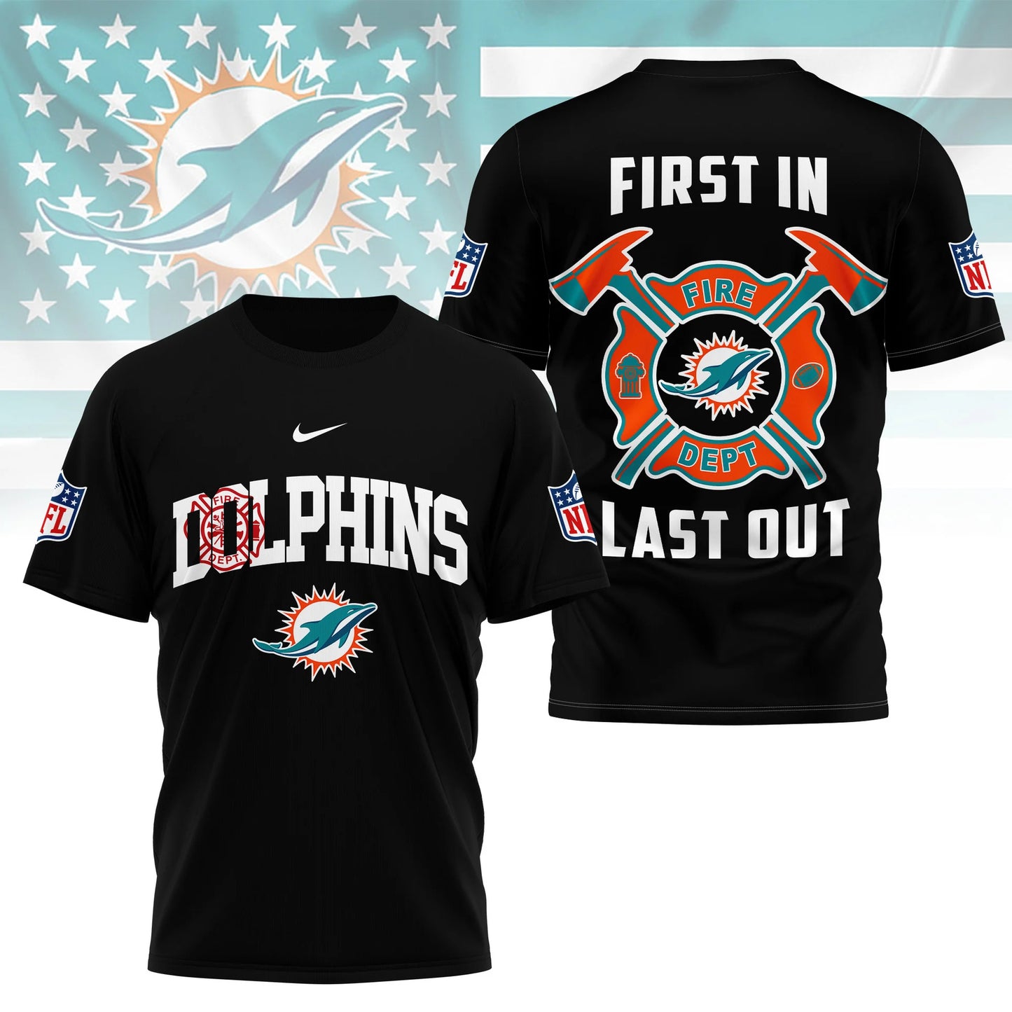LIMITED EDITION - NEW CUSTOMIZED NFL19 MDP MIAMI DOLPHINS T-SHIRT | MULTIPLE COLORS AVAILABLE