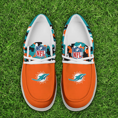 LIMITED EDITION - NEW CUSTOMIZED NFL19 MDP MIAMI DOLPHINS LOAFER SHOES