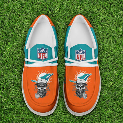 LIMITED EDITION - NEW CUSTOMIZED NFL19 MDP MIAMI DOLPHINS LOAFER SHOES