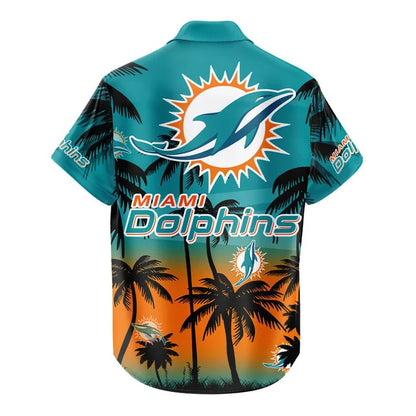LIMITED EDITION - NEW CUSTOMIZED NFL19 MDP MIAMI DOLPHINS UNISEX HAWAIIAN SHIRT & SHORTS SET