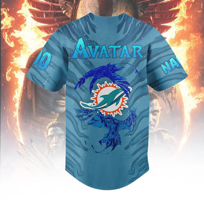 LIMITED EDITION - NEW CUSTOMIZED NFL19 MDP MIAMI DOLPHINS BASEBALL JERSEY
