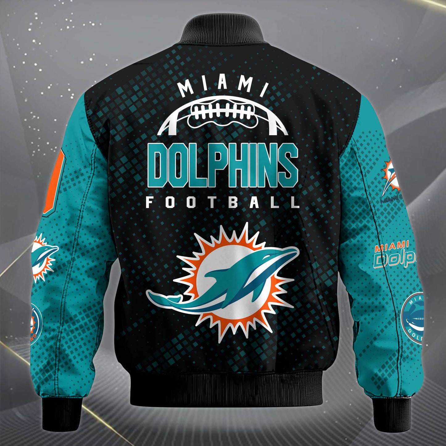 LIMITED EDITION - NEW CUSTOMIZED NFL19 MDP MIAMI DOLPHINS SATIN VARSITY JACKET & LONG PANTS