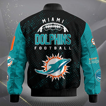 LIMITED EDITION - NEW CUSTOMIZED NFL19 MDP MIAMI DOLPHINS SATIN VARSITY JACKET & LONG PANTS