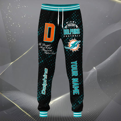 LIMITED EDITION - NEW CUSTOMIZED NFL19 MDP MIAMI DOLPHINS SATIN VARSITY JACKET & LONG PANTS