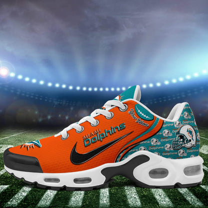 LIMITED EDITION - NEW CUSTOMIZED NFL19 MDP MIAMI DOLPHINS UNISEX AIR MAX PLUS SNEAKERS