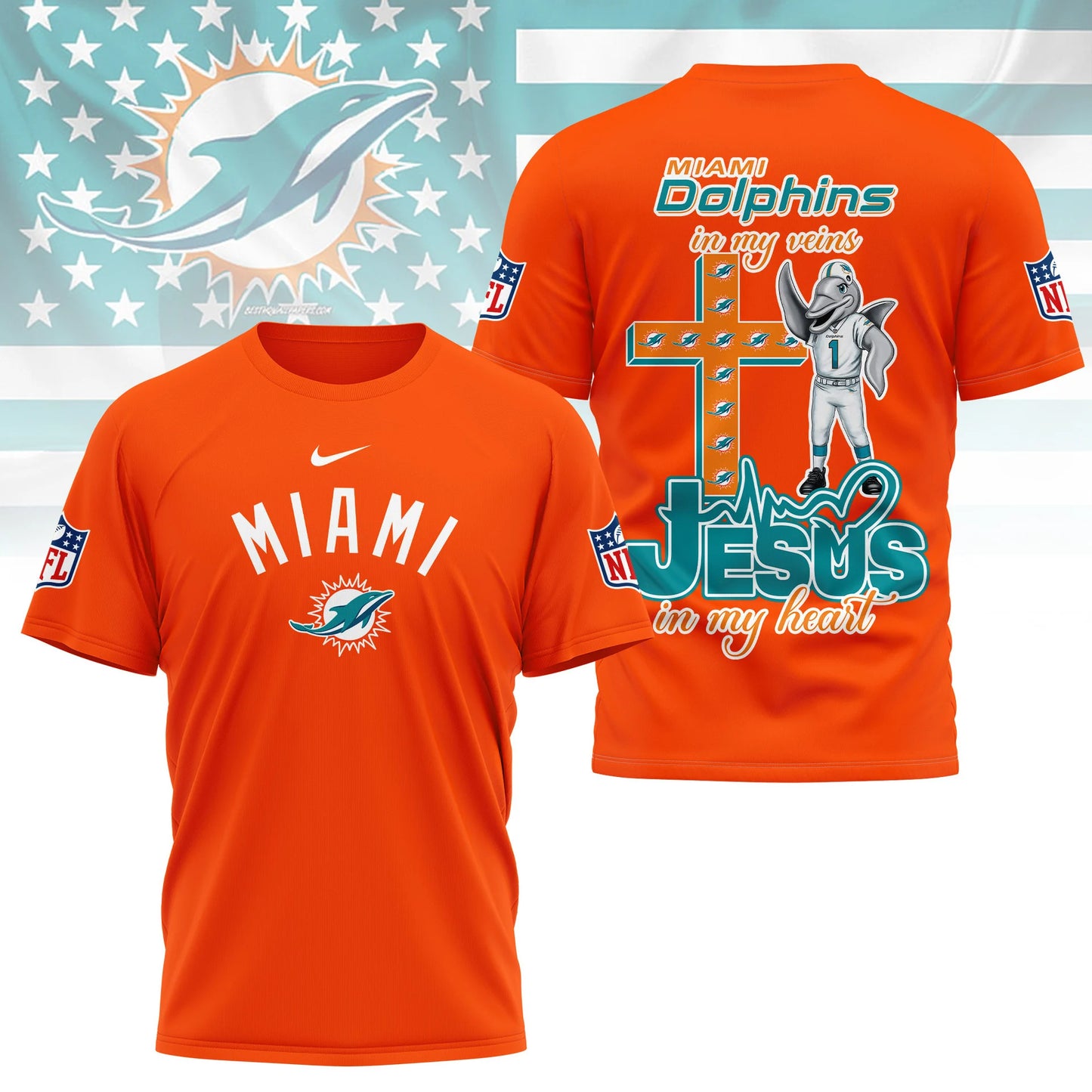 LIMITED EDITION - NEW CUSTOMIZED NFL19 MDP MIAMI DOLPHINS T-SHIRT | MULTIPLE COLORS AVAILABLE