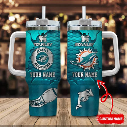 LIMITED EDITION - NEW CUSTOMIZED NFL19 MDP MIAMI DOLPHINS TUMBLER CUP