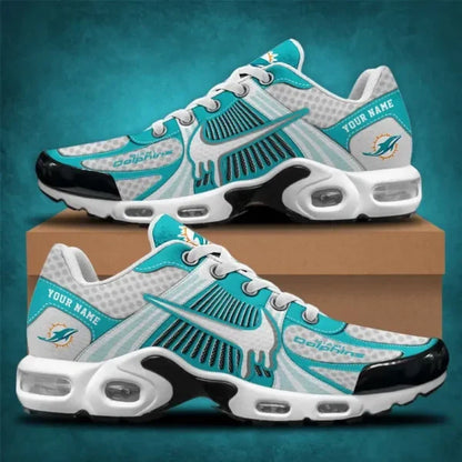 LIMITED EDITION - NEW CUSTOMIZED NFL19 MDP MIAMI DOLPHINS UNISEX AIR MAX PLUS SNEAKERS