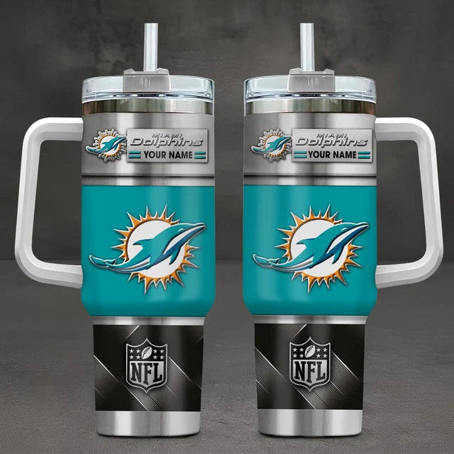 LIMITED EDITION - NEW CUSTOMIZED NFL19 MDP MIAMI DOLPHINS TUMBLER CUP