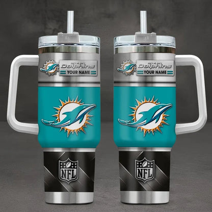 LIMITED EDITION - NEW CUSTOMIZED NFL19 MDP MIAMI DOLPHINS TUMBLER CUP