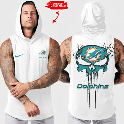 LIMITED EDITION - NEW CUSTOMIZED NFL19 MDP MIAMI DOLPHINS HOODED TANK TOP