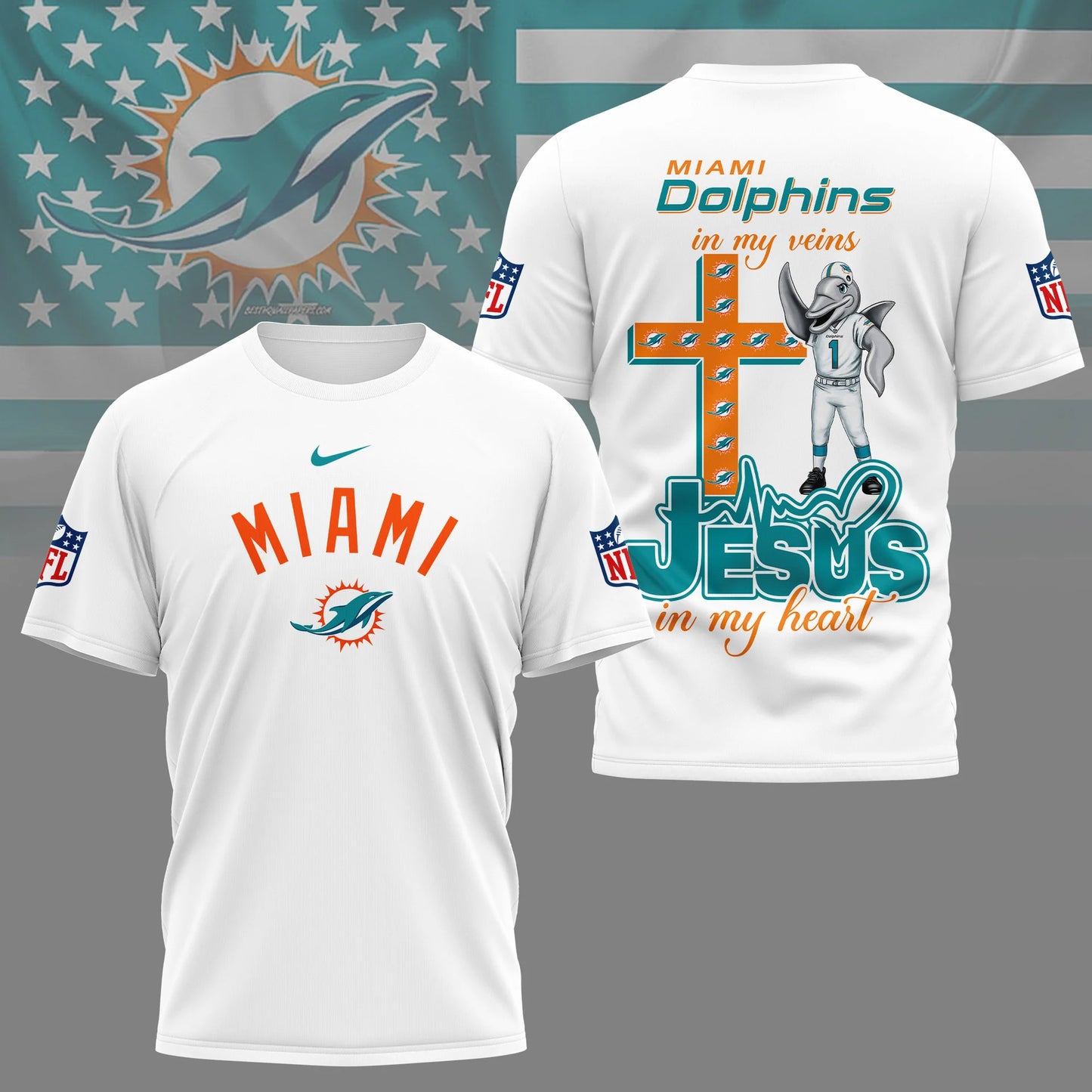 LIMITED EDITION - NEW CUSTOMIZED NFL19 MDP MIAMI DOLPHINS T-SHIRT | MULTIPLE COLORS AVAILABLE