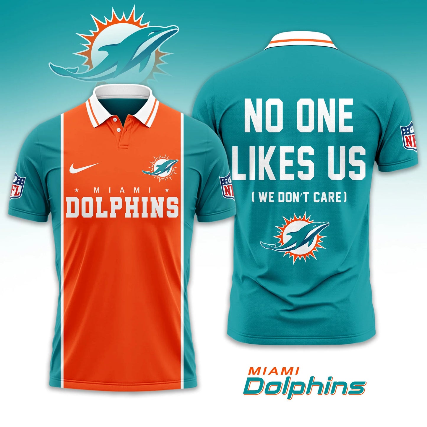 LIMITED EDITION - NEW CUSTOMIZED NFL19 MDP MIAMI DOLPHINS UNISEX T-SHIRT, POLO & HOODIE