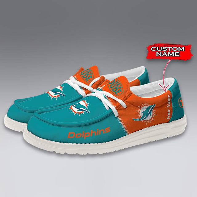 LIMITED EDITION - NEW CUSTOMIZED NFL19 MDP MIAMI DOLPHINS LOAFER SHOES
