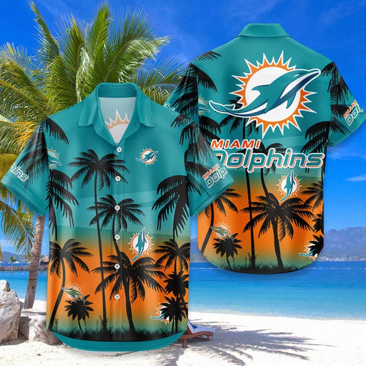 LIMITED EDITION - NEW CUSTOMIZED NFL19 MDP MIAMI DOLPHINS UNISEX HAWAIIAN SHIRT & SHORTS SET