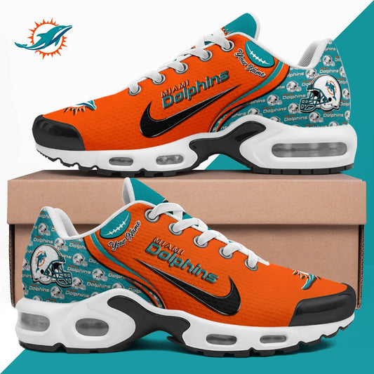 LIMITED EDITION - NEW CUSTOMIZED NFL19 MDP MIAMI DOLPHINS UNISEX AIR MAX PLUS SNEAKERS