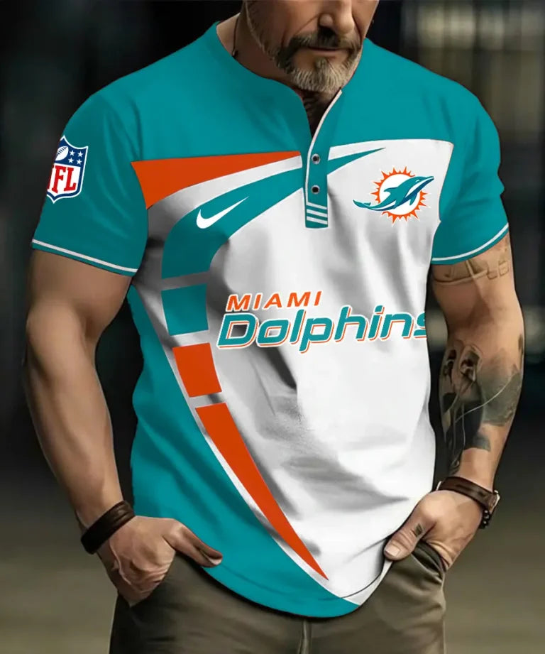 LIMITED EDITION - NEW CUSTOMIZED NFL19 MDP MIAMI DOLPHINS POLO SHIRT