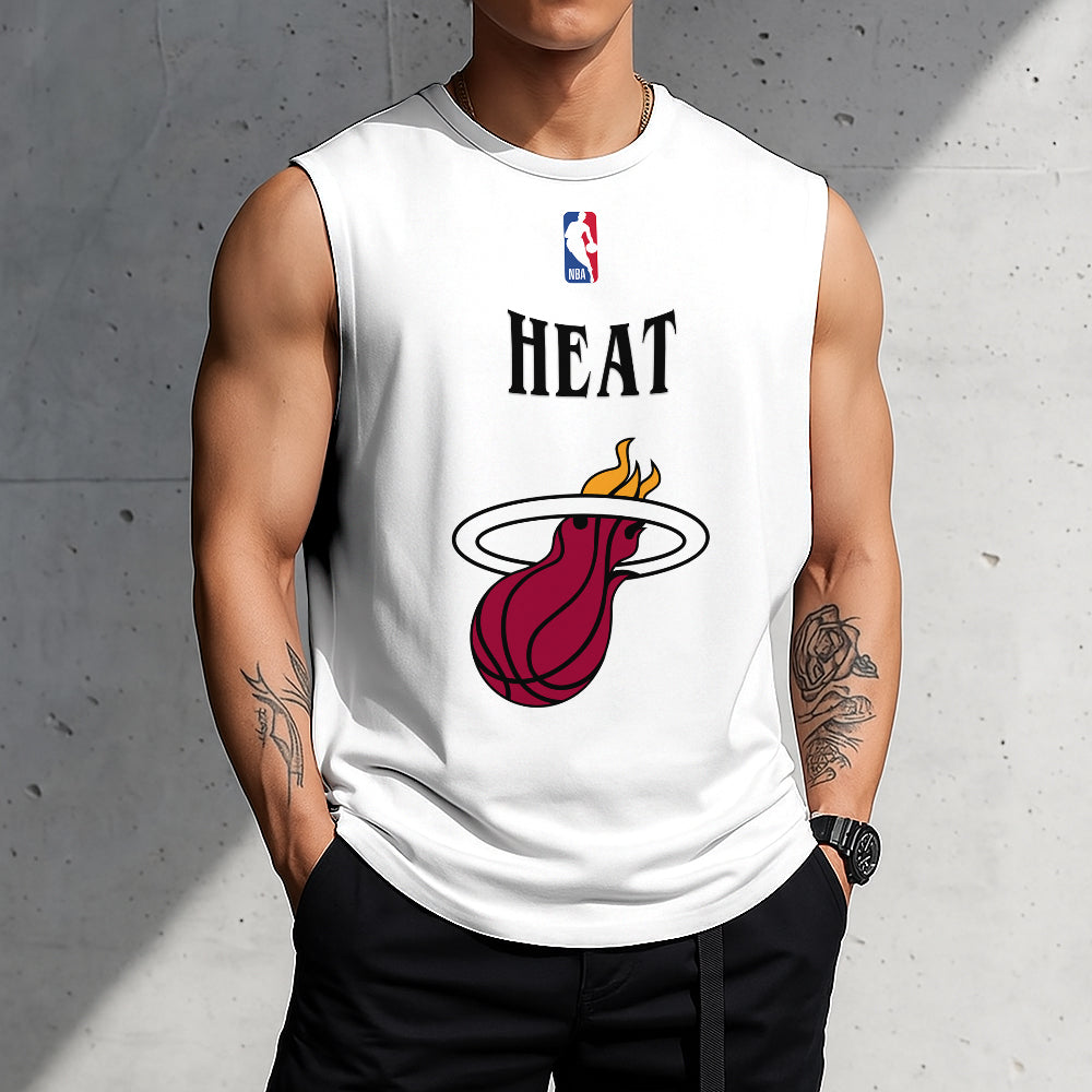 LIMITED EDITION - NEW CUSTOMIZED NBA20 MHE MIAMI HEAT TANKTOP & GYM SHIRT