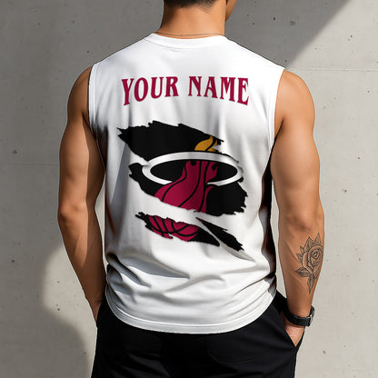 LIMITED EDITION - NEW CUSTOMIZED NBA20 MHE MIAMI HEAT TANKTOP & GYM SHIRT