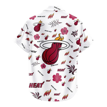 LIMITED EDITION - NEW CUSTOMIZED NBA20 MHE MIAMI HEAT UNISEX HAWAIIAN SHIRT & SHORTS SET