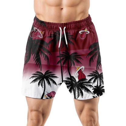 LIMITED EDITION - NEW CUSTOMIZED NBA20 MHE MIAMI HEAT UNISEX HAWAIIAN SHIRT & SHORTS SET