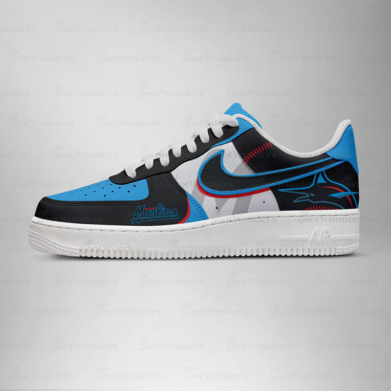 LIMITED EDITION - NEW CUSTOMIZED MLB20 MI MARLINS AF1 SHOES