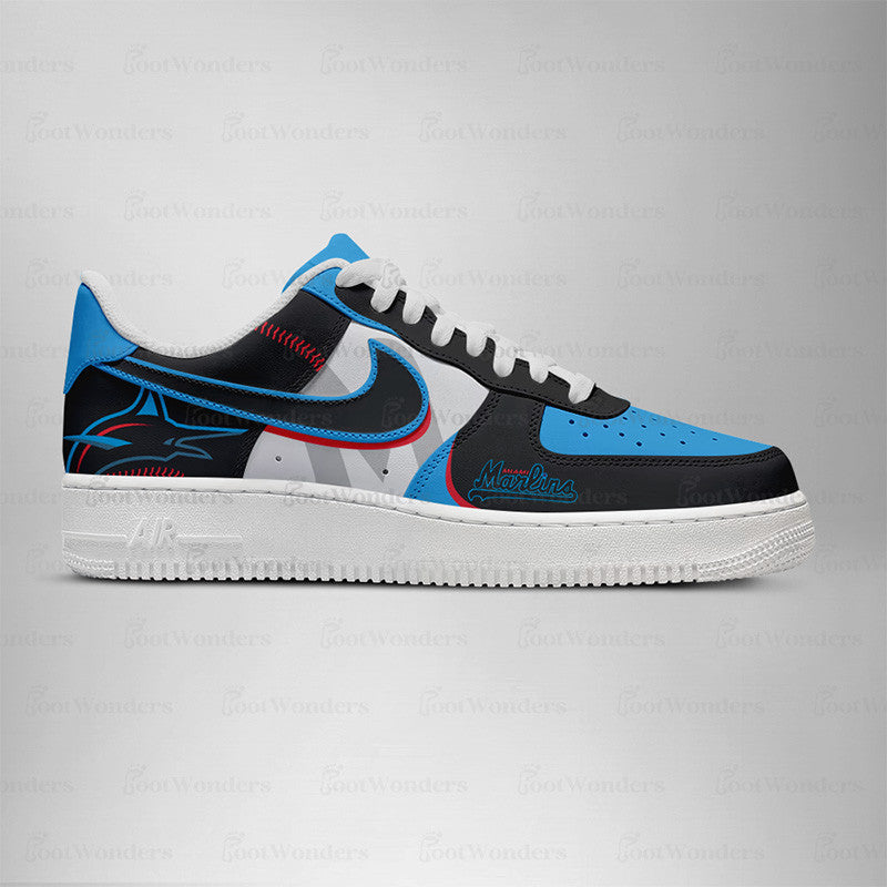 LIMITED EDITION - NEW CUSTOMIZED MLB20 MI MARLINS AF1 SHOES