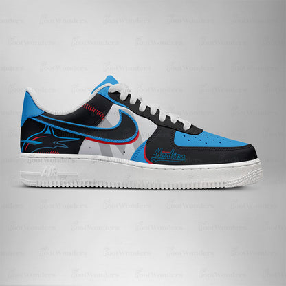 LIMITED EDITION - NEW CUSTOMIZED MLB20 MI MARLINS AF1 SHOES