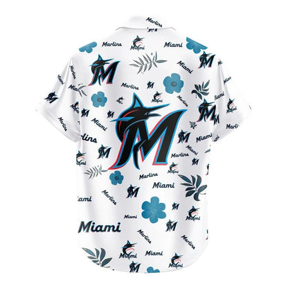 LIMITED EDITION - NEW CUSTOMIZED MLB20 MMS MIAMI MARLINS UNISEX HAWAIIAN SHIRT & SHORTS SET