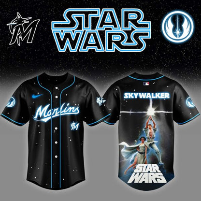 LIMITED EDITION - NEW CUSTOMIZED MLB20 MI MARLINS x STAR WARS BASEBALL JERSEY