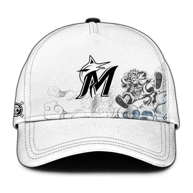 LIMITED EDITION - NEW CUSTOMIZED MLB20 MMS MIAMI MARLINS x ONE PIECE BASEBALL JERSEY & CAP
