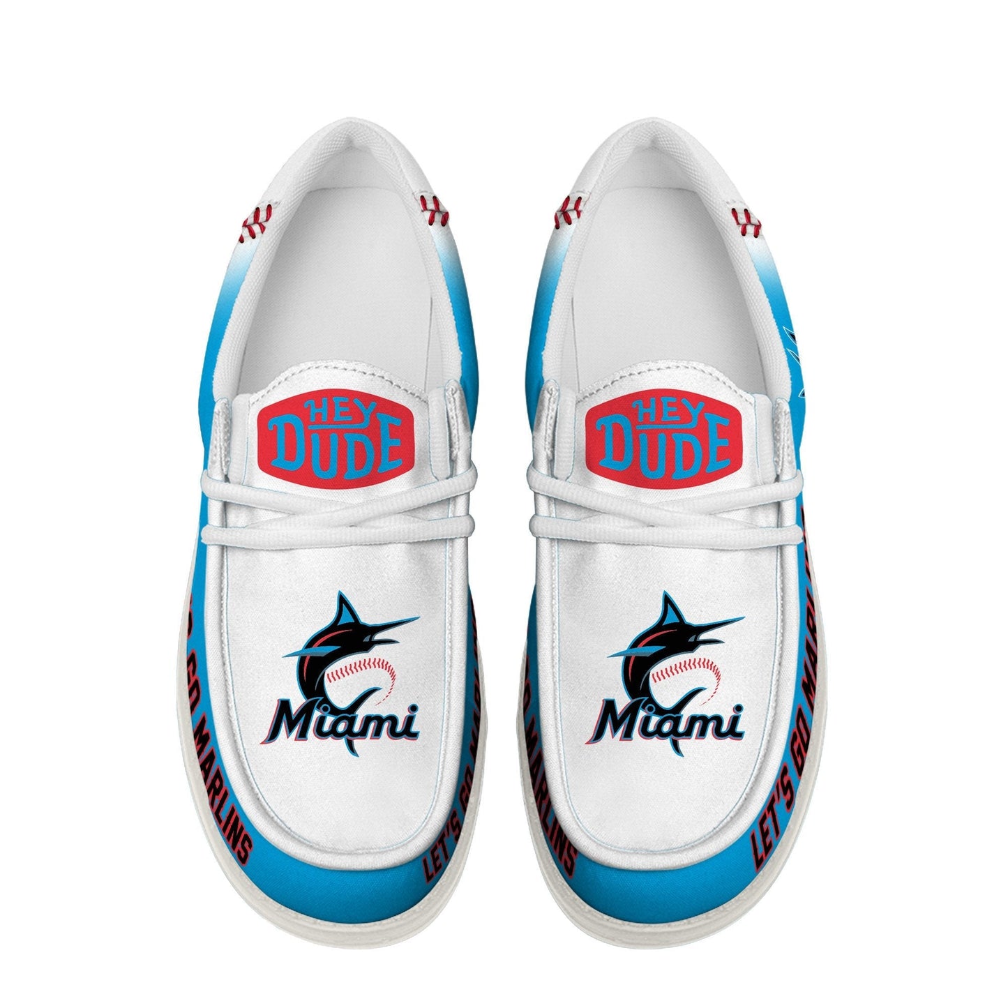 LIMITED EDITION - NEW CUSTOMIZED MLB20 MMS MIAMI MARLINS LOAFER SHOES