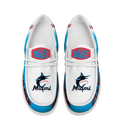 LIMITED EDITION - NEW CUSTOMIZED MLB20 MMS MIAMI MARLINS LOAFER SHOES