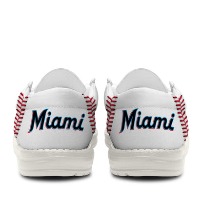 LIMITED EDITION - NEW CUSTOMIZED MLB20 MMS MIAMI MARLINS LOAFER SHOES