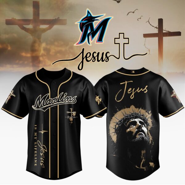 LIMITED EDITION - NEW CUSTOMIZED MLB20 MMS MIAMI MARLINS x JESUS CHRIST JERSEY