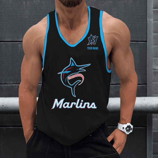 LIMITED EDITION - NEW CUSTOMIZED MLB20 MIAMI MARLINS UNISEX TANK TOP