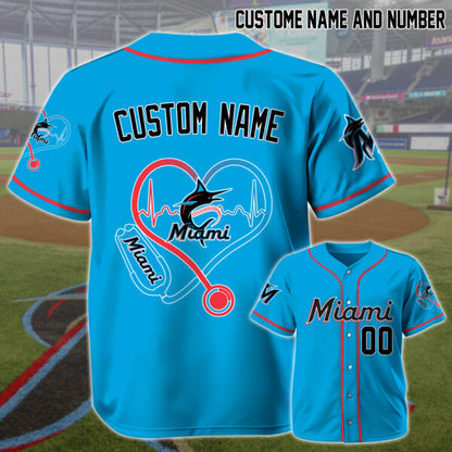 LIMITED EDITION - NEW CUSTOMIZED MLB20 MI MARLINS BASEBALL JERSEY