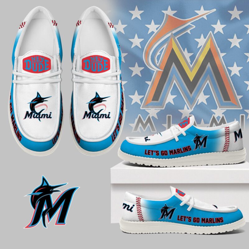 LIMITED EDITION - NEW CUSTOMIZED MLB20 MMS MIAMI MARLINS LOAFER SHOES