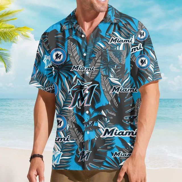 LIMITED EDITION - NEW CUSTOMIZED MLB20 MMS MIAMI MARLINS UNISEX HAWAIIAN SHIRT