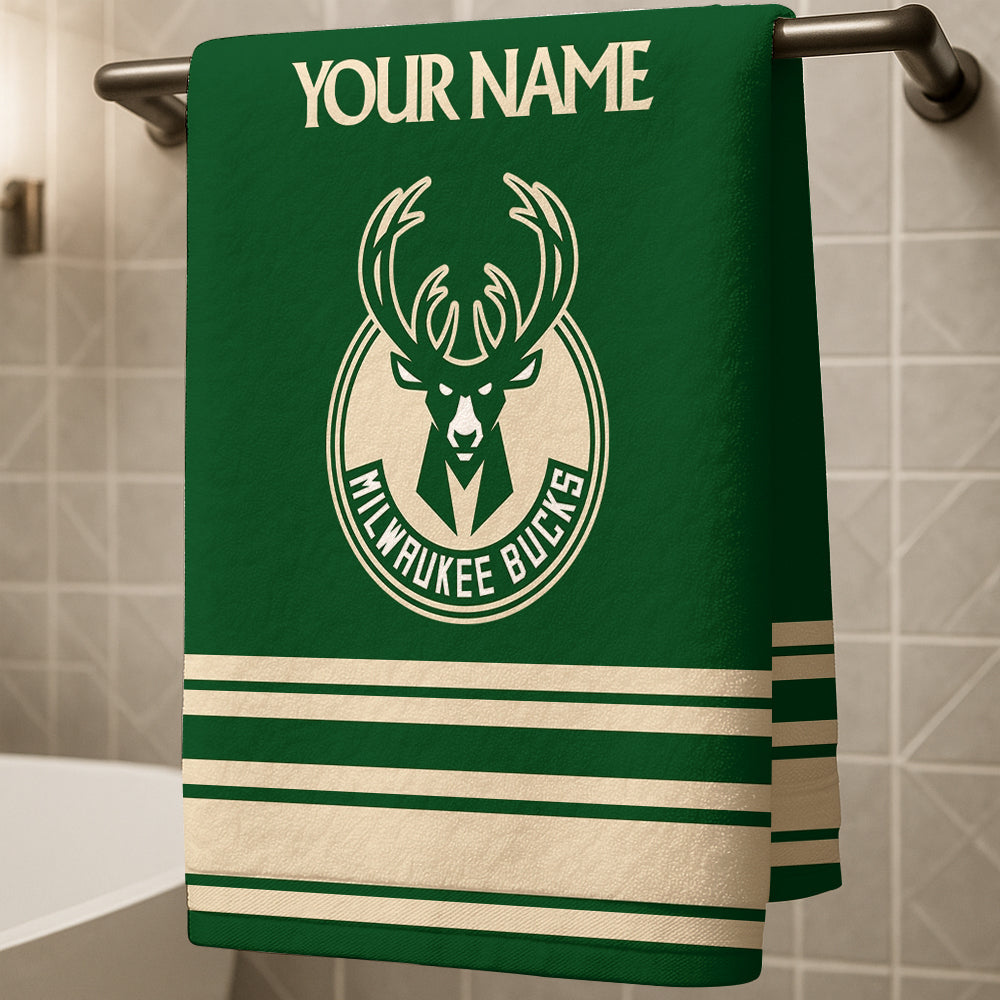 The Bucks NBA Personalized Beach & Bath Towel
