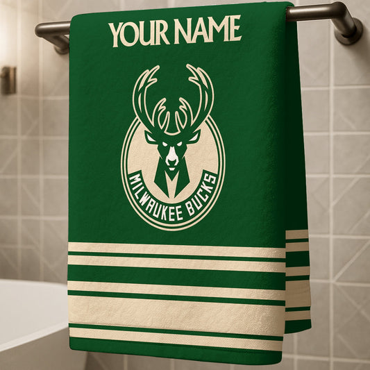 The Bucks NBA Personalized Beach & Bath Towel