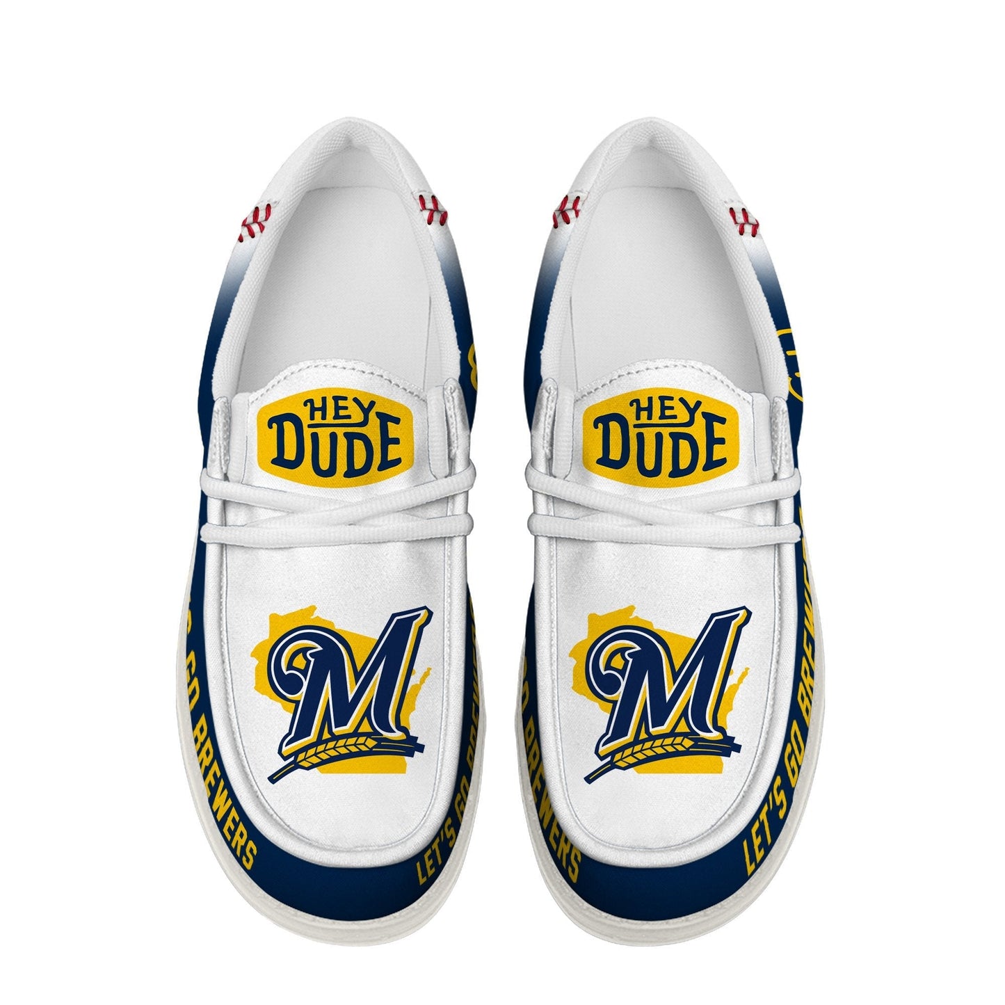 LIMITED EDITION - NEW CUSTOMIZED MLB15 MBS MILWAUKEE BREWERS LOAFER SHOES
