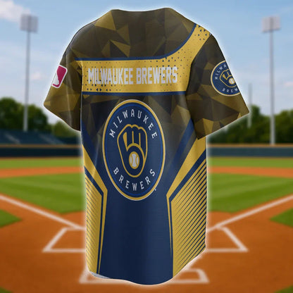 LIMITED EDITION - NEW CUSTOMIZED MLB15 MBS MILWAUKEE BREWERS BASEBALL JERSEY