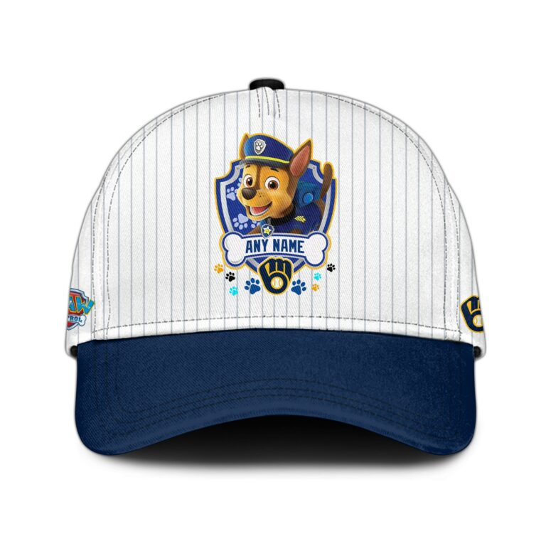 LIMITED EDITION - NEW CUSTOMIZED MLB15 MBS MILWAUKEE BREWERS x PAW PATROL BASEBALL JERSEY & CAP