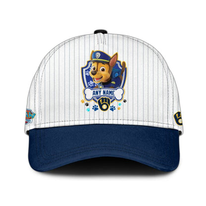 LIMITED EDITION - NEW CUSTOMIZED MLB15 MBS MILWAUKEE BREWERS x PAW PATROL BASEBALL JERSEY & CAP
