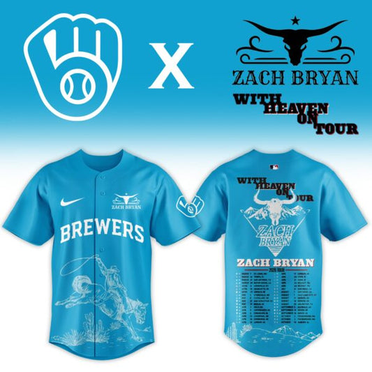 LIMITED EDITION - NEW CUSTOMIZED MLB15 MBS MILWAUKEE BREWERS x ZACH BRYAN BASEBALL JERSEY & CAP