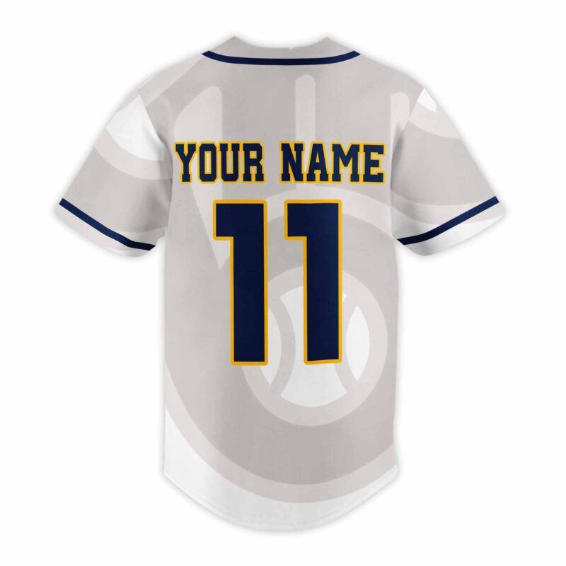 LIMITED EDITION - NEW CUSTOMIZED MLB15 MBS MILWAUKEE BREWERS BASEBALL JERSEY