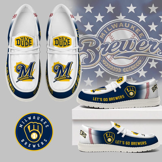 LIMITED EDITION - NEW CUSTOMIZED MLB15 MBS MILWAUKEE BREWERS LOAFER SHOES