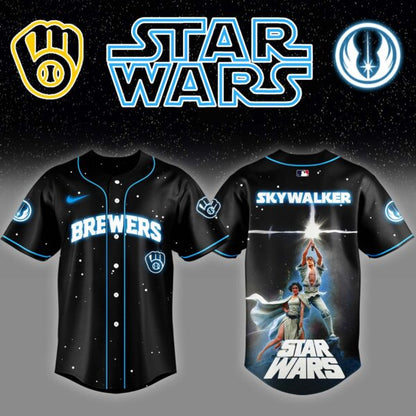 LIMITED EDITION - NEW CUSTOMIZED MLB15 MW BREWERS x STAR WARS BASEBALL JERSEY